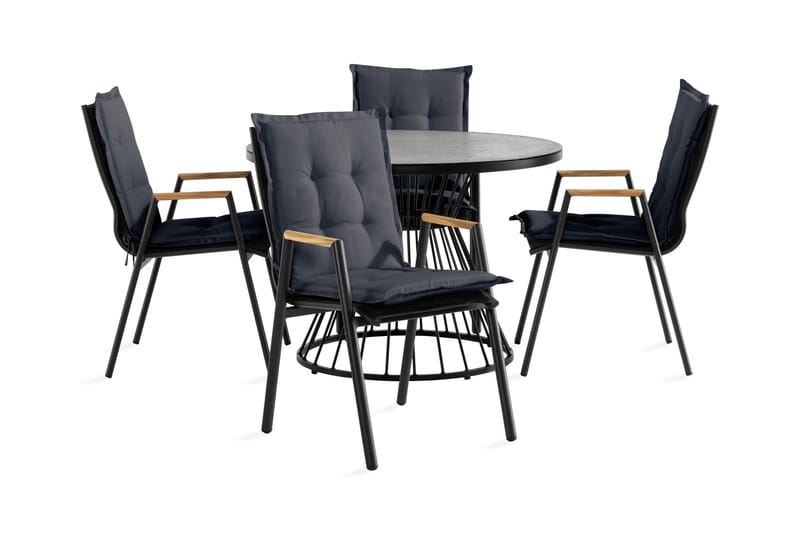 Matgrupp Cage + 4 Las Vegas Karmstolar m Dyna - Matgrupp utomhus