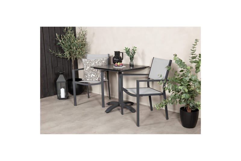 Matgrupp Colorado Cafébord 70x70 cm Svart med 2st Copacabana Stolar - Utemöbler & utemiljö - Utegrupp - Cafegrupp & cafeset