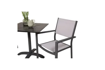 Matgrupp Colorado Cafébord 70x70 cm Svart med 2st Copacabana Stolar - Utemöbler & utemiljö - Utegrupp - Cafegrupp & cafeset