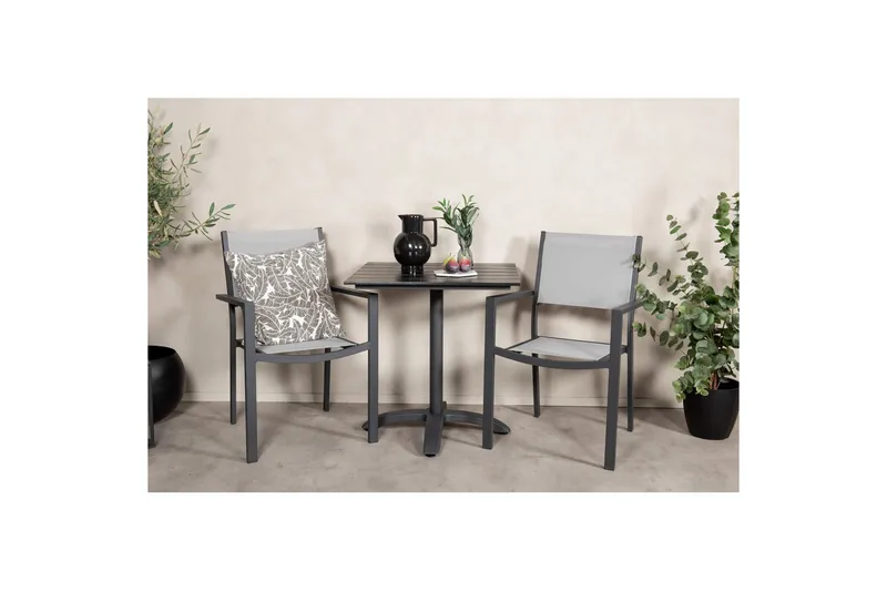 Matgrupp Colorado Cafébord 70x70 cm Svart med 2st Copacabana Stolar - Utemöbler & utemiljö - Utegrupp - Cafegrupp & cafeset