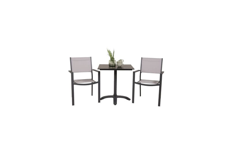Matgrupp Colorado Cafébord 70x70 cm Svart med 2st Copacabana Stolar - Utemöbler & utemiljö - Utegrupp - Cafegrupp & cafeset