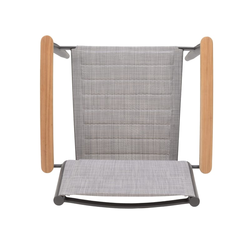 Matgrupp för utomhusbruk TOPAZ 144 cm 4 karmstolar - magnesiumgrå - Utemöbler & utemiljö - Utegrupp - Matgrupp utomhus