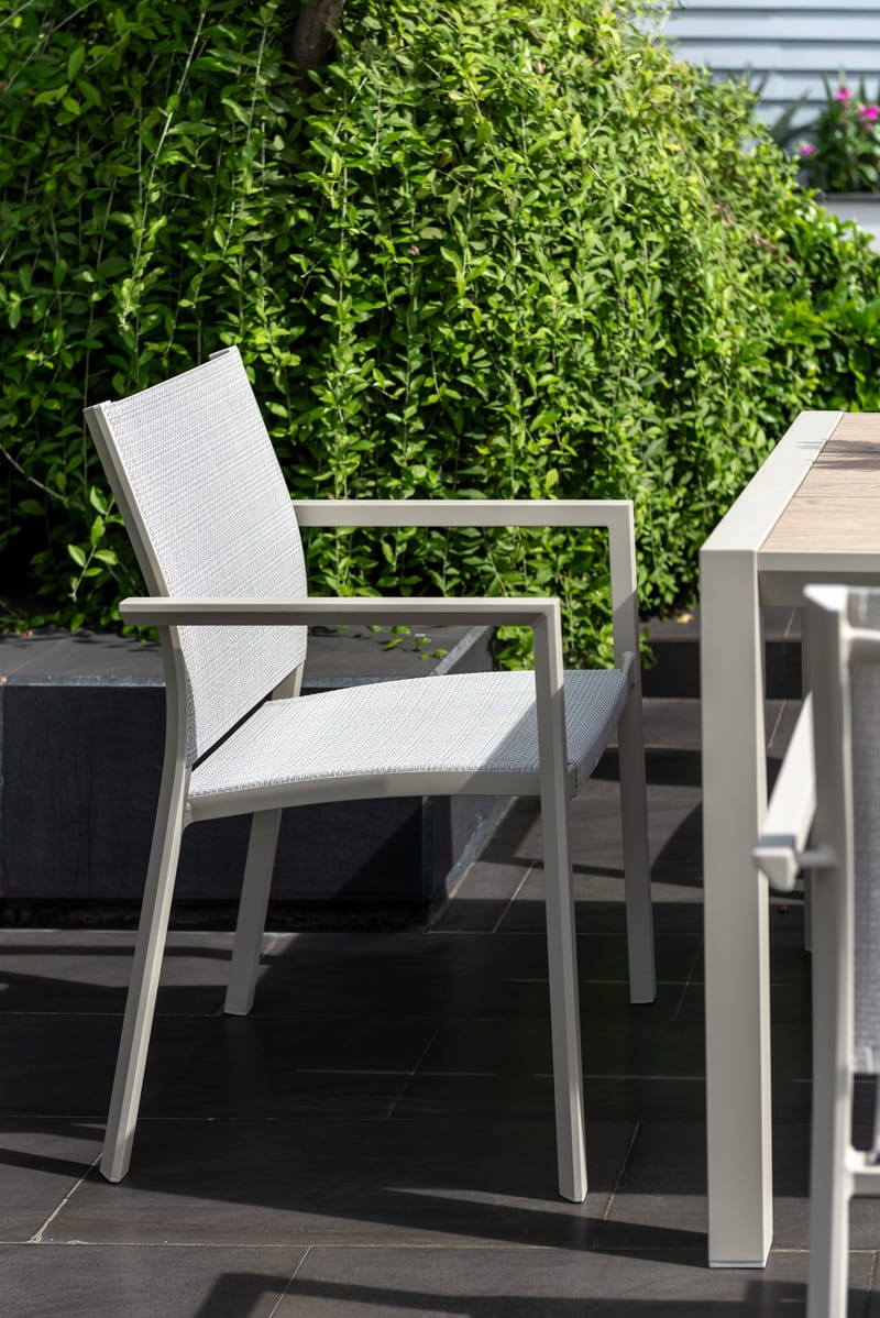 Matgrupp för utomhusbruk Urbanite 160 cm 4 karmstolar - grå - Utemöbler & utemiljö - Utegrupp - Matgrupp utomhus