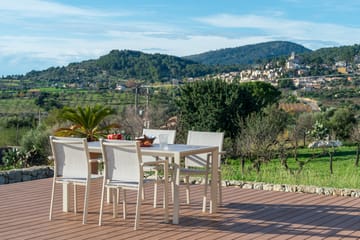 Matgrupp för utomhusbruk Urbanite 160 cm 4 karmstolar - grå - Utemöbler & utemiljö - Utegrupp - Matgrupp utomhus