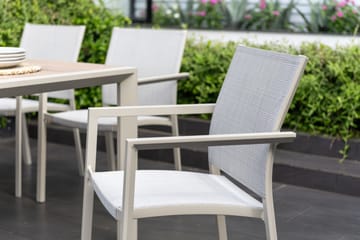 Matgrupp för utomhusbruk Urbanite 160 cm 6 karmstolar - grå - Utemöbler & utemiljö - Utegrupp - Matgrupp utomhus