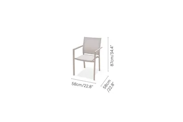 Matgrupp för utomhusbruk Urbanite 160 cm 6 karmstolar - grå - Utemöbler & utemiljö - Utegrupp - Matgrupp utomhus