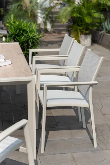 Matgrupp för utomhusbruk Urbanite 205 cm 8 karmstolar - grå - Utemöbler & utemiljö - Utegrupp - Matgrupp utomhus