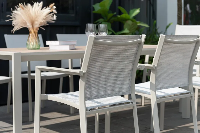 Matgrupp för utomhusbruk Urbanite 205 cm 8 karmstolar - grå - Utemöbler & utemiljö - Utegrupp - Matgrupp utomhus