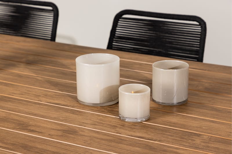 Garcia Matgrupp Utomhus 200 cm + 6 st Hochanas Matstolar Svart/Brun - Utemöbler & utemiljö - Utegrupp - Matgrupp utomhus