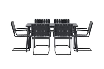 Matgrupp Holmsund med 6 Stolar Utomhus - Svart - Utemöbler & utemiljö - Utegrupp - Matgrupp utomhus
