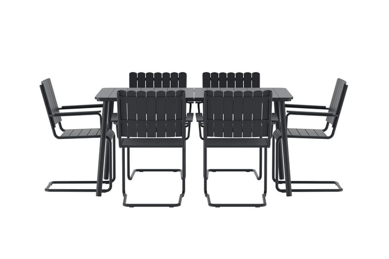 Matgrupp Holmsund med 6 Stolar Utomhus - Svart - Utemöbler & utemiljö - Utegrupp - Matgrupp utomhus