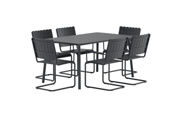 Matgrupp Holmsund med 6 Stolar Utomhus - Svart - Utemöbler & utemiljö - Utegrupp - Matgrupp utomhus