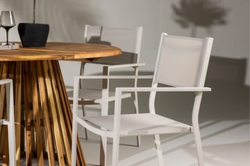 Lumpur Matgrupp Utomhus Rund 120 cm + 4 st Copacabana Matstolar Beige - Utemöbler & utemiljö - Utegrupp - Matgrupp utomhus