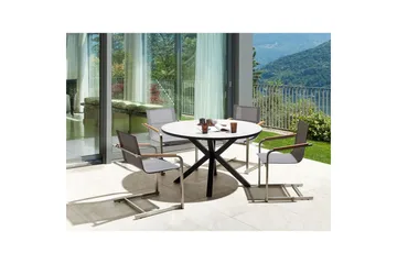 Matgrupp Maletto/Cosoleto Grå/Silver - Grå/Silver - Utemöbler & utemiljö - Utegrupp - Matgrupp utomhus