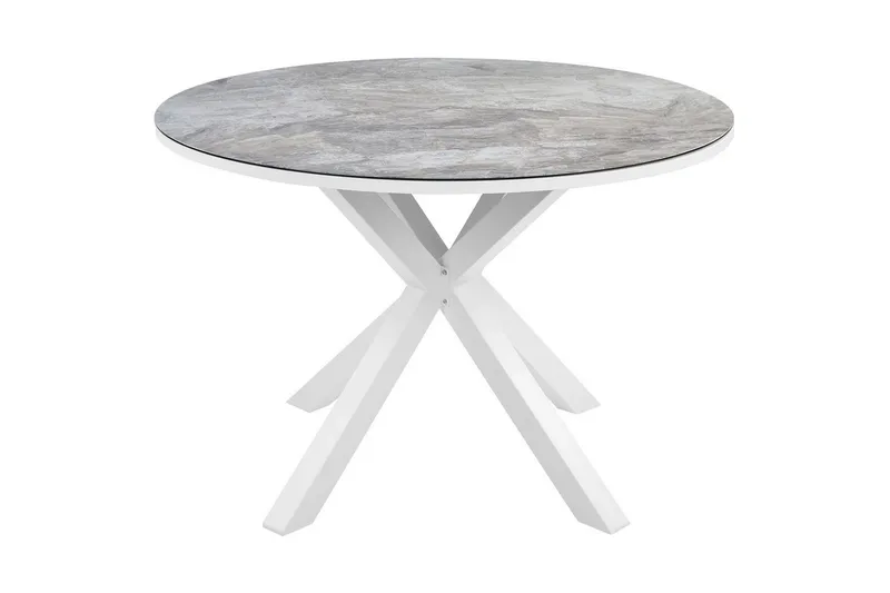 Matgrupp Maletto/Cosoleto Vit/Grå/Silver - Vit/Grå/Silver - Utemöbler & utemiljö - Utegrupp - Matgrupp utomhus