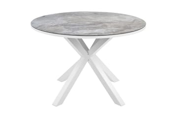 Matgrupp Maletto/Cosoleto Vit/Grå/Silver - Vit/Grå/Silver - Utemöbler & utemiljö - Utegrupp - Matgrupp utomhus