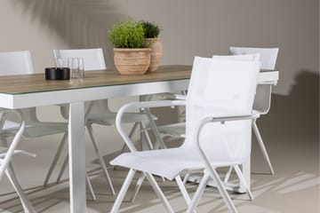 Matgrupp Utomhus Merlo 200 cm + 6 st Alling Matstolar Vit - Utemöbler & utemiljö - Utegrupp - Matgrupp utomhus