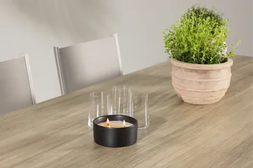 Merlo Matgrupp Utomhus 200 cm + 6 st Copacabana Matstolar Beige/Vit - Utemöbler & utemiljö - Utegrupp - Matgrupp utomhus