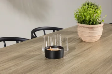 Merlo Matgrupp Utomhus 200 cm + 6 st Stina Matstolar Svart/Vit - Utemöbler & utemiljö - Utegrupp - Matgrupp utomhus