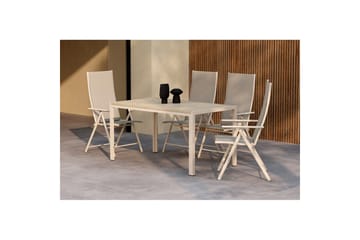 Matgrupp Mirko 140x80x74, Levanzo - Beige - Utemöbler & utemiljö - Utegrupp - Matgrupp utomhus