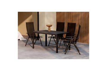 Matgrupp Mirko 140x80x74, Levanzo - Svart - Utemöbler & utemiljö - Utegrupp - Matgrupp utomhus