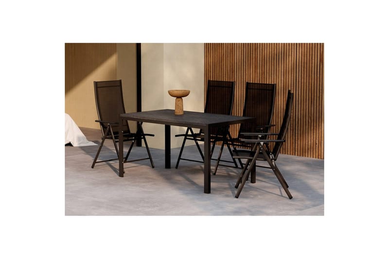 Matgrupp Mirko 140x80x74, Levanzo - Svart - Utemöbler & utemiljö - Utegrupp - Matgrupp utomhus
