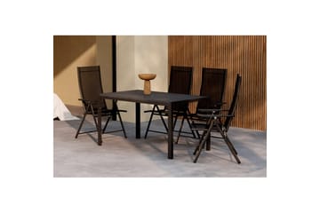 Matgrupp Mirko 140x80x74, Levanzo - Svart - Utemöbler & utemiljö - Utegrupp - Matgrupp utomhus