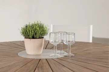 Rosario Matgrupp Rund 140 cm + 6 st Copacabana Matstolar Beige/Brun - Utemöbler & utemiljö - Utegrupp - Matgrupp utomhus