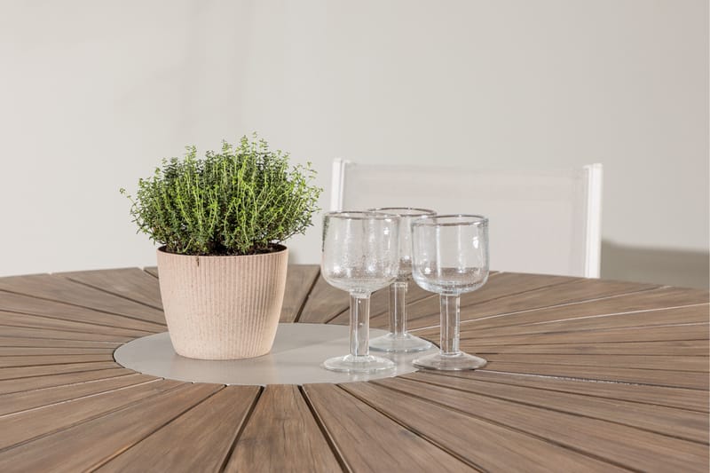 Rosario Matgrupp Rund 140 cm + 6 st Copacabana Matstolar Beige/Brun - Utemöbler & utemiljö - Utegrupp - Matgrupp utomhus