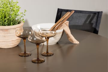 Santa Fe Matgrupp Utomhus Rund 120 cm + 4 st Alling Matstolar Svart/Brun - Utemöbler & utemiljö - Utegrupp - Matgrupp utomhus