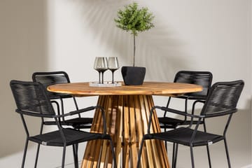 Matgrupp Utomhus + 4 Utestolar Lumpur - Natur - Utemöbler & utemiljö - Utegrupp - Matgrupp utomhus