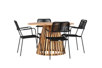 Matgrupp Utomhus + 4 Utestolar Lumpur - Natur - Utemöbler & utemiljö - Utegrupp - Matgrupp utomhus