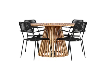 Matgrupp Utomhus + 4 Utestolar Lumpur - Natur - Utemöbler & utemiljö - Utegrupp - Matgrupp utomhus