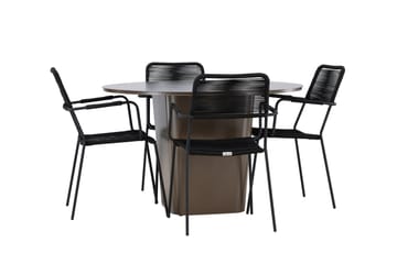 Matgrupp Utomhus + 4 Utestolar Santa - Brun - Utemöbler & utemiljö - Utegrupp - Matgrupp utomhus