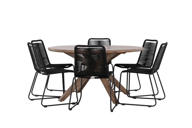 Matgrupp Utomhus + 6 Utestolar Rosario - Brun - Utemöbler & utemiljö - Utegrupp - Matgrupp utomhus