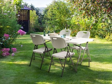 Matgrupp utomhus 4-Sits Cugnoli Fällbar - Vit/silver - Utemöbler & utemiljö - Utegrupp - Matgrupp utomhus