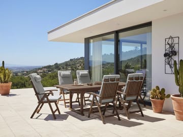 Matgrupp utomhus 6-Sits Amantea Premium Akaciaträ - Brun/Grå - Utemöbler & utemiljö - Utegrupp - Matgrupp utomhus