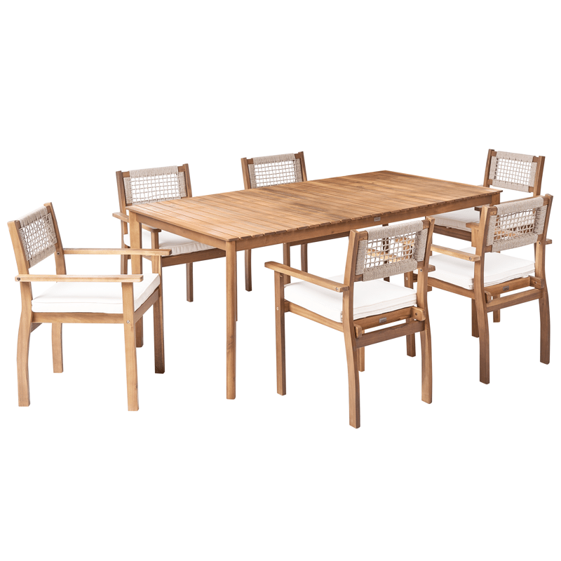 Matgrupp utomhus 6-Sits Jaco/Sumirago Akaciaträ, brun