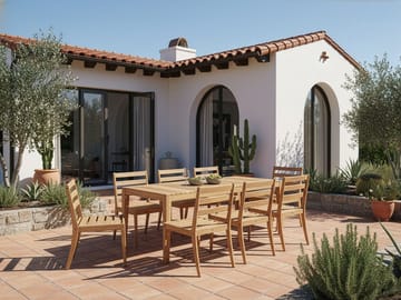 Matgrupp utomhus 8-Sits Chioggia Akaciaträ - brun - Utemöbler & utemiljö - Utegrupp - Matgrupp utomhus