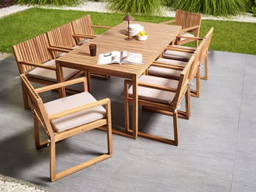 Matgrupp utomhus 8-Sits Sassari Premium med Kuddar Akaciaträ - Brun/Beige - Utemöbler & utemiljö - Utegrupp - Matgrupp utomhus