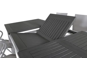 Albany Förlängningsbar Matgrupp 152cm + 6 Alina Stolar Grå/V - Grå/Vit - Utemöbler & utemiljö - Utegrupp - Matgrupp utomhus