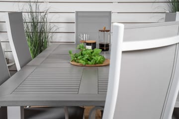 Albany Förlängningsbar Matgrupp Utomhus 152-210 cm + 6 st Copacabana Matstol - Vit - Utemöbler & utemiljö - Utegrupp - Matgrupp utomhus