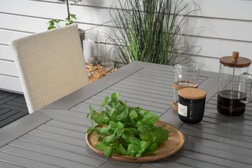 Albany Förlängningsbar Matgrupp Utomhus 152-210cm + 4 Anna Stolar - Grå/Vit - Utemöbler & utemiljö - Utegrupp - Matgrupp utomhus