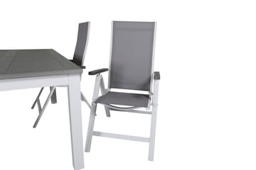 Albany Förlängningsbar Matgrupp Utomhus 152-210cm + 4 Stolar - Brun/Vit - Utemöbler & utemiljö - Utegrupp - Matgrupp utomhus