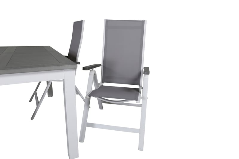 Albany Förlängningsbar Matgrupp Utomhus 152-210cm + 4 Stolar - Brun/Vit - Utemöbler & utemiljö - Utegrupp - Matgrupp utomhus