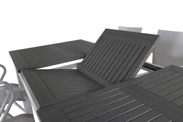 Albany Förlängningsbar Matgrupp Utomhus 152-210cm + 4 Stolar - Brun/Vit - Utemöbler & utemiljö - Utegrupp - Matgrupp utomhus