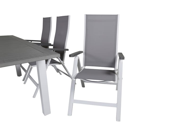 Albany Förlängningsbar Matgrupp Utomhus 152-210cm + 6 Stolar - Brun/Vit - Utemöbler & utemiljö - Utegrupp - Matgrupp utomhus