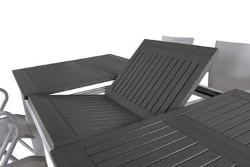 Albany Förlängningsbar Matgrupp Utomhus 152-210cm + 6 Stolar - Brun/Vit - Utemöbler & utemiljö - Utegrupp - Matgrupp utomhus