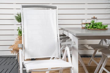 Albany Förlängningsbar Matgrupp Utomhus 152-210cm + 6 Stolar - Grå/Vit - Utemöbler & utemiljö - Utegrupp - Matgrupp utomhus