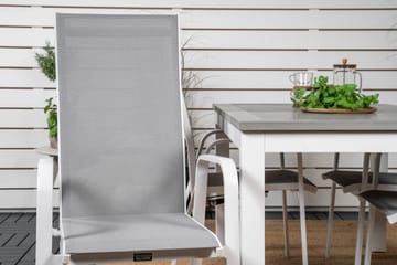 Albany Förlängningsbar Matgrupp Utomhus 152cm + 4 Copacabana Stolar - Vit - Utemöbler & utemiljö - Utegrupp - Matgrupp utomhus